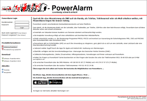 Screenshot PowerAlarm