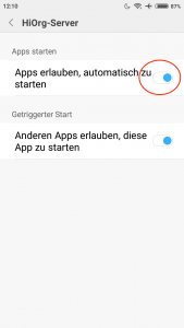 Berechtigung "Apps erlauben, automatisch zu starten" aktivieren